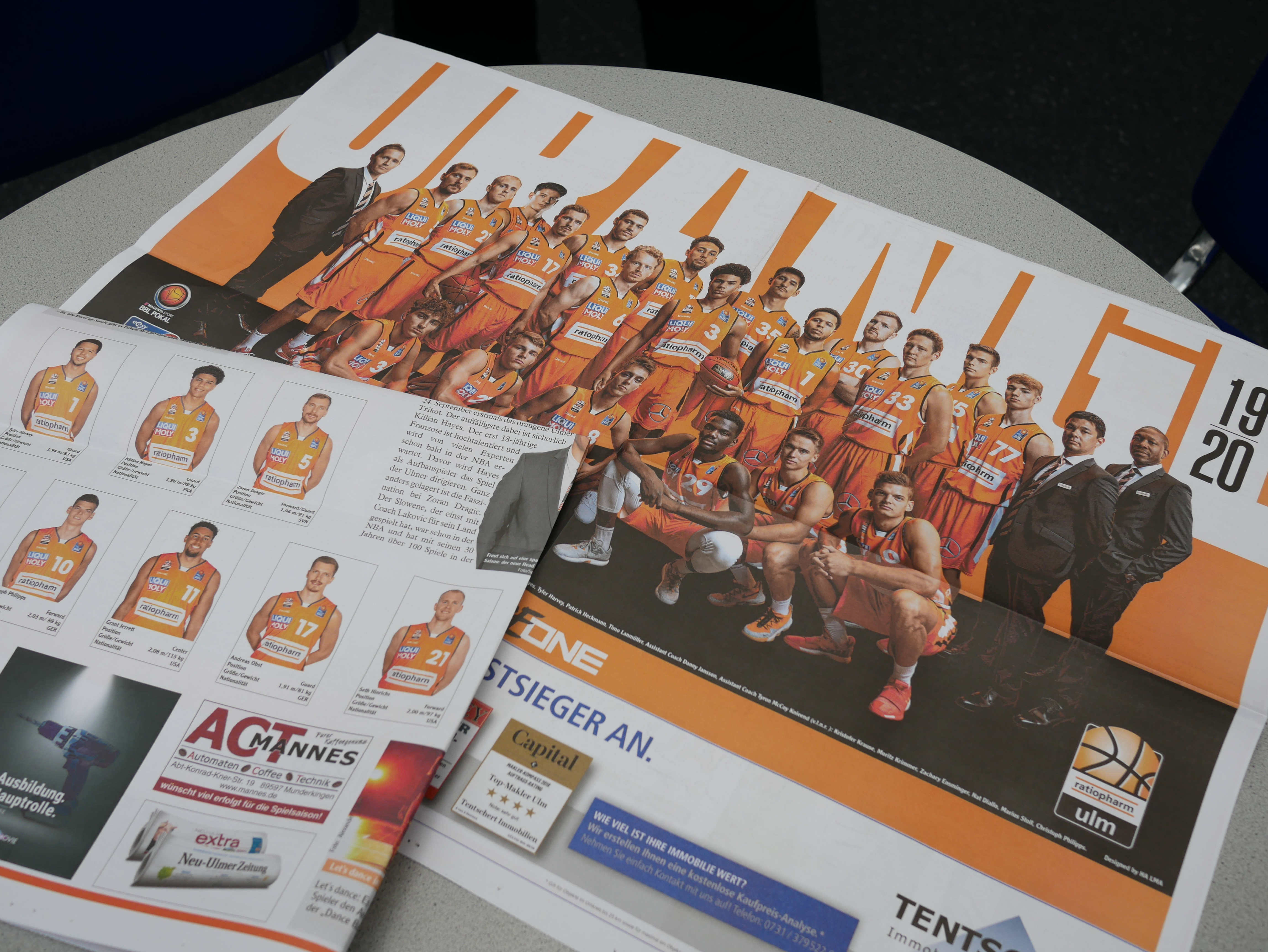 Basketball im Posterformat